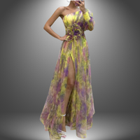 Nana | Elegantes handgefertigtes Kleid für Frauen – Gelb