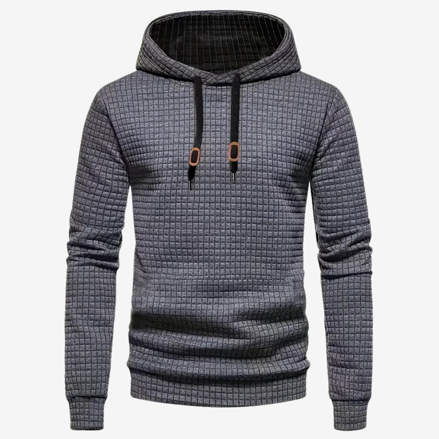 Julien | Stylischer Kapuzenpullover für Herren mit Patchwork-Details an den Ärmeln