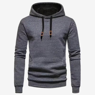 Julien | Stylischer Kapuzenpullover für Herren mit Patchwork-Details an den Ärmeln