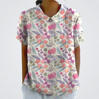 Lina™ | Bluse mit Blumenmuster – Weißer Blumendruck