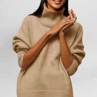 ELEONORA | PULLOVER MIT STEHKRAGEN – Khaki