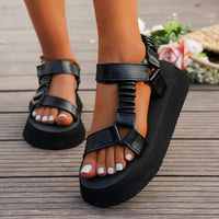 Aura | Iridescente Plattform Sandale™ – Schwarz