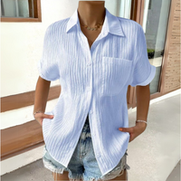 Anneke™ | Elegante Bluse mit Hemdkragen – Hellblau