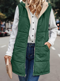 Leyseris | Warme Kapuzenweste Jacke – Dunkelgrün