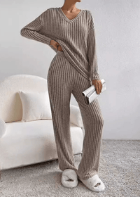 CLARA - RELAXEDES RIPPENSTRICK-SET – Hellbraun
