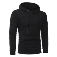 Langärmeliges Kapuzensweatshirt für Männer - Jaiden – Schwarz