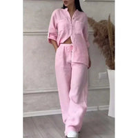 Kelen™ | Urban Stilvolles Hemd und Hosen-Set – Helles Rosa