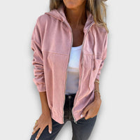 Lenia – Kapuzenjacke mit Reißverschluss – Rosa