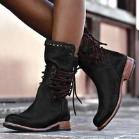 Agnes® | Lederstiefel – Schwarz