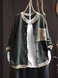 Ava | Strick-Cardigan – Grün