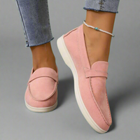 Hannah | Handgefertigte elegante Wildleder-Mokassins – Rosa