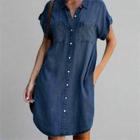 Minnegard | Mini-Kleid aus elastischem Premiumstoff – Dunkelblau