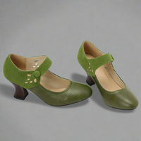 Philomara | Niedliche Pumps aus veganem Material – Grün