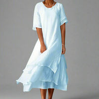 Erenthrud | Elegantes Maxikleid für Sommerträume – Blau