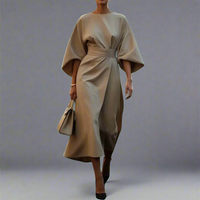 Venlind | Elegantes Kleid mit Gürtel – Khaki