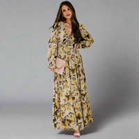Winelisa | Elegantes Kleid mit Langen Ärmeln – Gelb