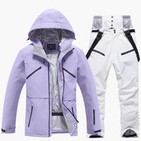 Zweiteiliges Ski Set für Unisex – Lila / Weiß