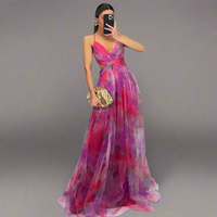 Valtruda | Luftiges Maxikleid mit Wow-Effekt – Rot