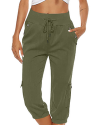 Damen Bequeme Freizeithose | Sportlich – Dunkelgrün