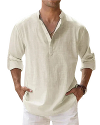 Fiorenzo Cotton Shirt – Beige