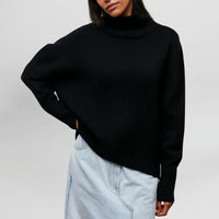 ELEONORA | PULLOVER MIT STEHKRAGEN – Schwarz