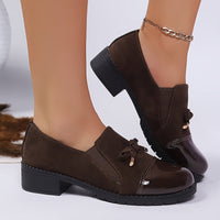 Virna - Elegante Rutschfeste Loafers Mit Schleife – Braun