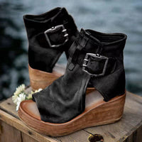Sophie | Orthopädisch Gepolstert Sandalen – Schwarz