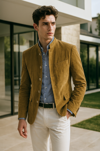 Johnny | Wildlederjacke – Khaki