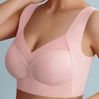 Sigrid - Komfortabler und nahtloser Damen-BH, 1+1 – Rosa