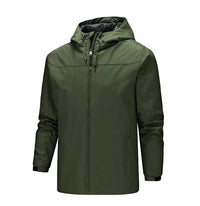 Regenjacke für Herren | Wasserdichte – Grün