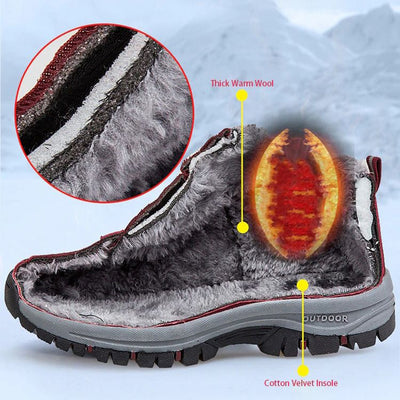 Leyandra | Damen Wasserdichte Orthopädische Schneeschuhe mit Warmem Futter