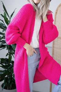 Heidi-Mode | Offene Front Strickjacke – Rose