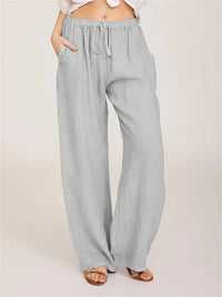 Eirlys | Damen Hose mit Kordelzug – Grau