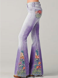 Lehmann Modehaus | Stylische Jeans mit weitem Schnitt für Frauen – Lila