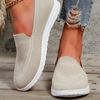Claudia | Damen Casual Slip-On Sneaker Komfort Alltag Modern Leicht – Beige