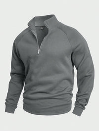 Benno | Half-Zip Pullover mit weichem Innenfutter – Grau