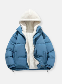 Warmer Winter Puffermantel – Blau