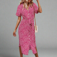 Marzeline | Sommerkleid mit Taillengürtel aus leichter Premium-Baumwolle – Rosa