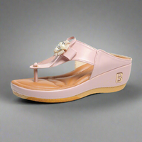 Norlaine | Orthopädische Sandalen für den Sommerkomfort – Blumen und Rosa