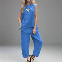 Godelina | Premium Sommer Zweiteiliges Set für Jeden Tag – Blau