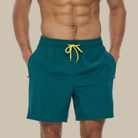 Badehose für Herren - Leichte, schnelltrocknende Badeshorts mit Stretch für den Sommer – Türkis