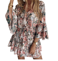 Lillian - Bequemes geblümtes Kleid für Frauen – Mehrfarbig