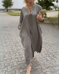 Inge™ | Elegantes Kleid im Ibiza-Stil – Grau