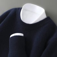 Wayne - Bequemer und warmer Pullover – Dunkelblau