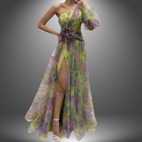 Nana | Elegantes handgefertigtes Kleid für Frauen – Grün
