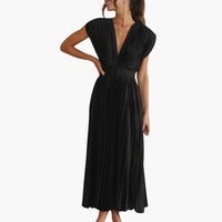 Elegantes Midikleid mit V-Ausschnitt - Damen Abendmode Farfetch – Schwarz