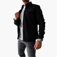 Thom | Hemdjacke mit Knopfleiste – Schwarz