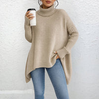Brigit™ | Lässiger Rollkragenpullover – Beige