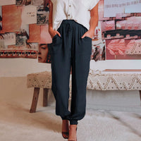 Belma Sommerhosen | bunte luftige Sommerhosen Damen – Marine