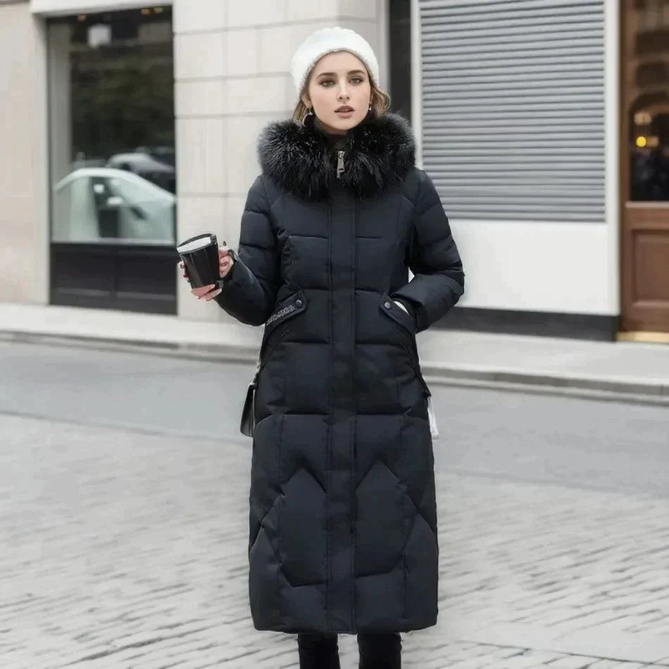 Saytricia | Stylischer Mantel mit Kunstfell